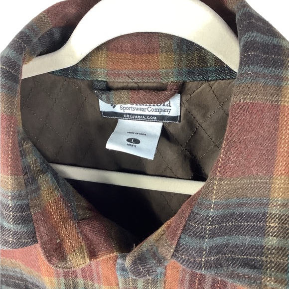 Columbia Mens Wool Blend Jacket Shacket Button Down Shirt Lined Large - Picture 2 of 14